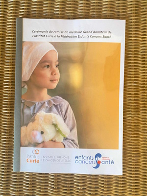 Institut Curie pour la cérémonie de remise de la médaille de Grand Donateur à la Fédération Enfants-Cancers-Santé